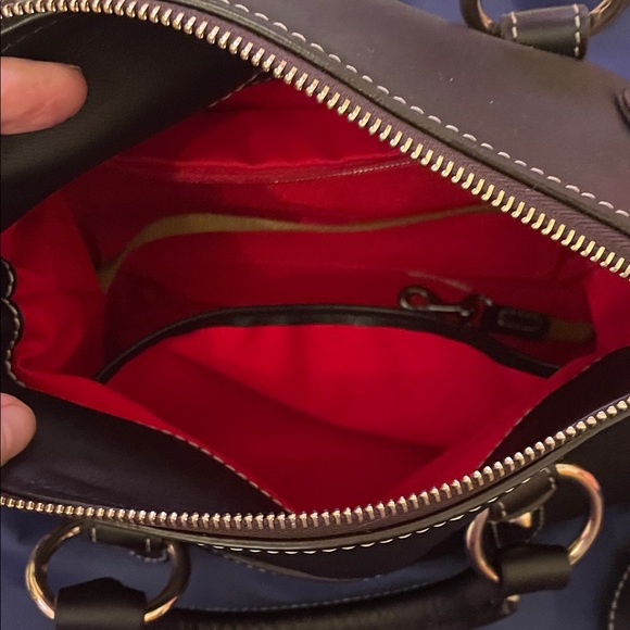 Dooney & Bourke Black Satchel with Gold Accents - Picture 2 of 7